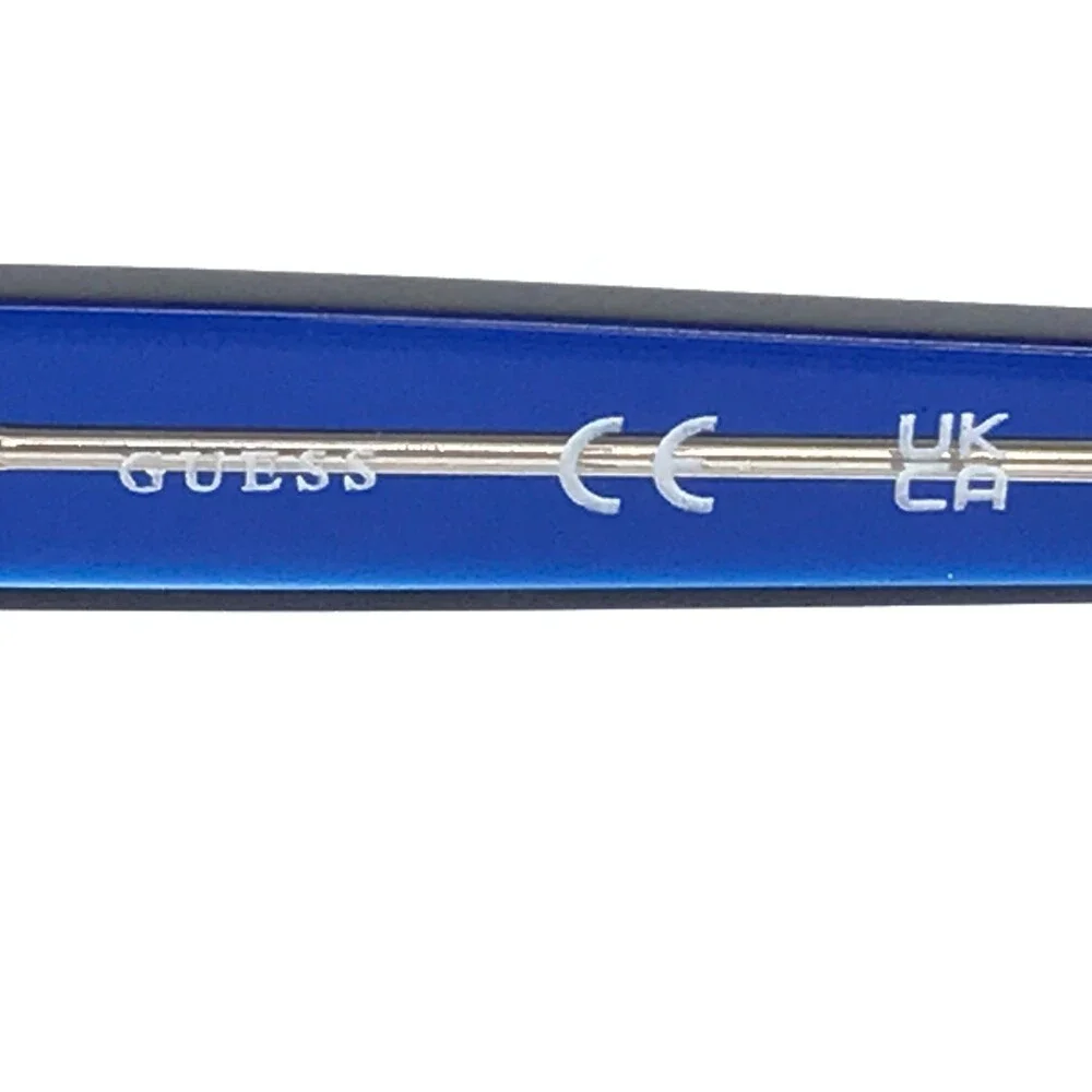 Guess Eyeglasses Frames GU50095 091 Blue Rectangle Half Rim 55-17-145